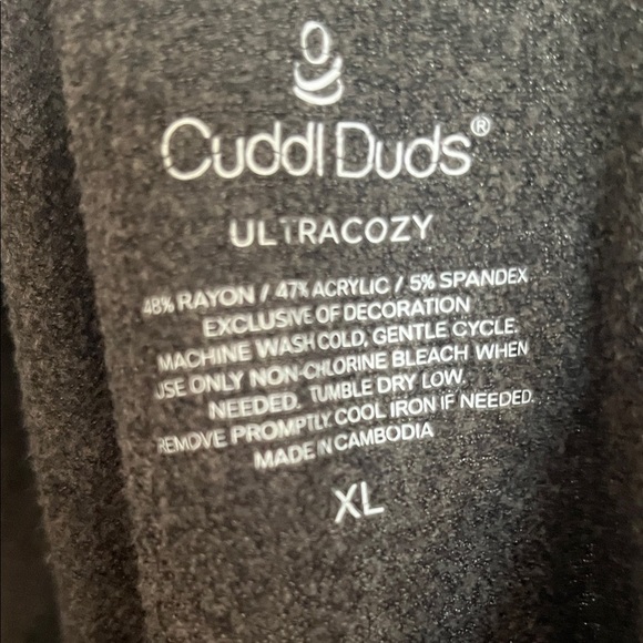 Cuddl Duds Dark Grey Pants - Picture 2 of 3